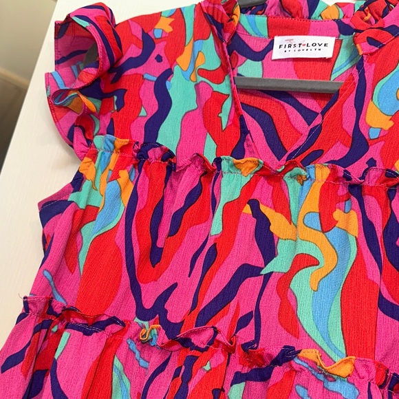 First Love Vibrant Multicolor Casual Dress - Picture 3 of 7